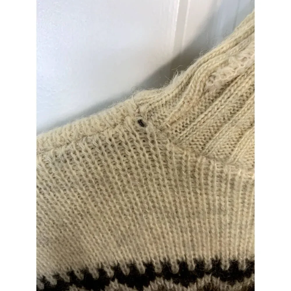 Vintage BS Scandinavian Design Nordic Wool Turtleneck Sweater Size 56/XXL - Picture 7 of 11